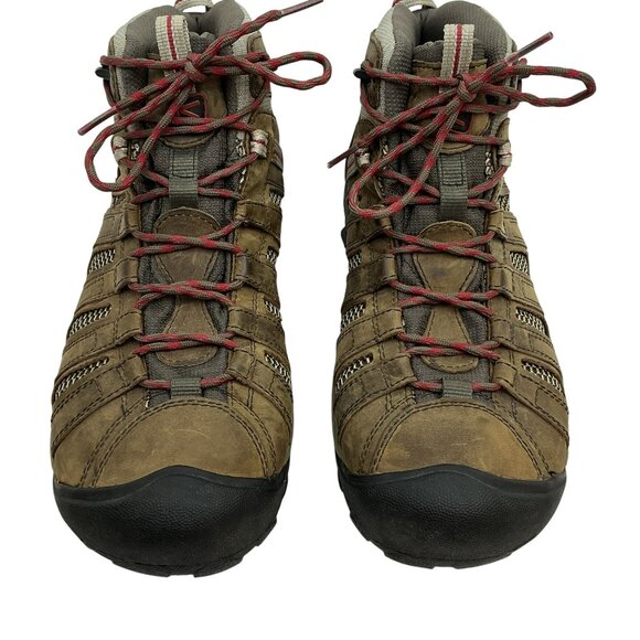 Keen Voyageur Mid Leather Mesh Waterproof Hiking Boots Mens 11 Brown main image 6